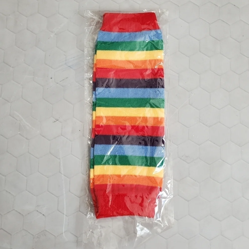 Toddler Girls Rainbow Sweatband Leg Warmers Dance Skate Bundle Set